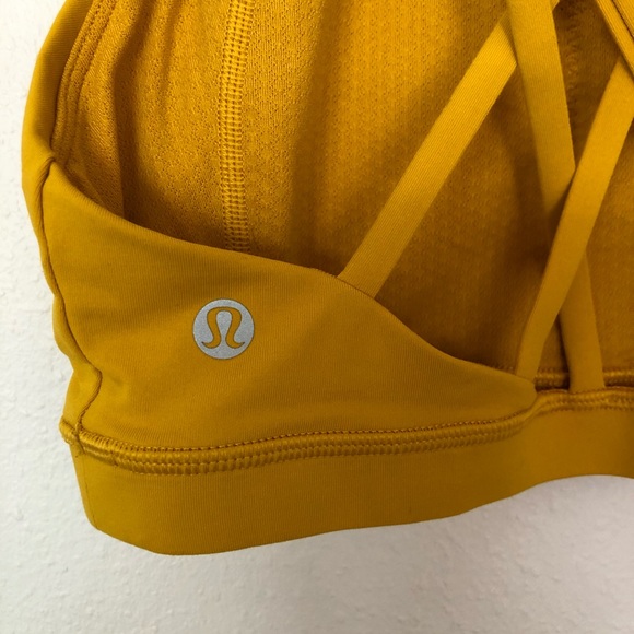 Lululemon Free To Be Serene High Neck Bra Yellow - Picture 5 of 6